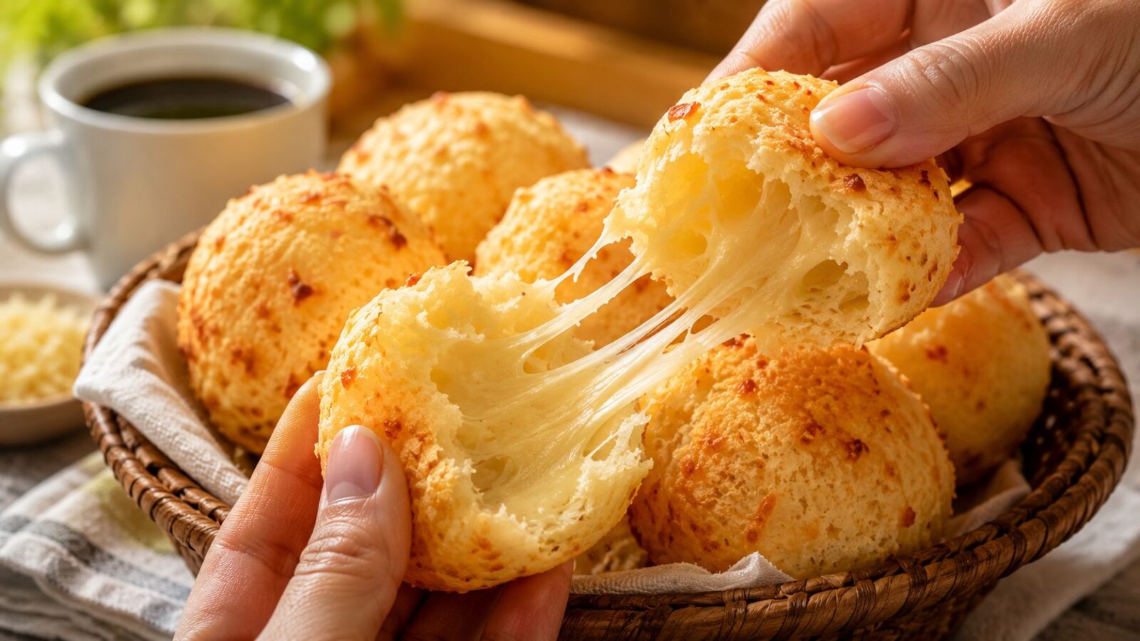 Pão de Queijo Recheado na Air Fryer